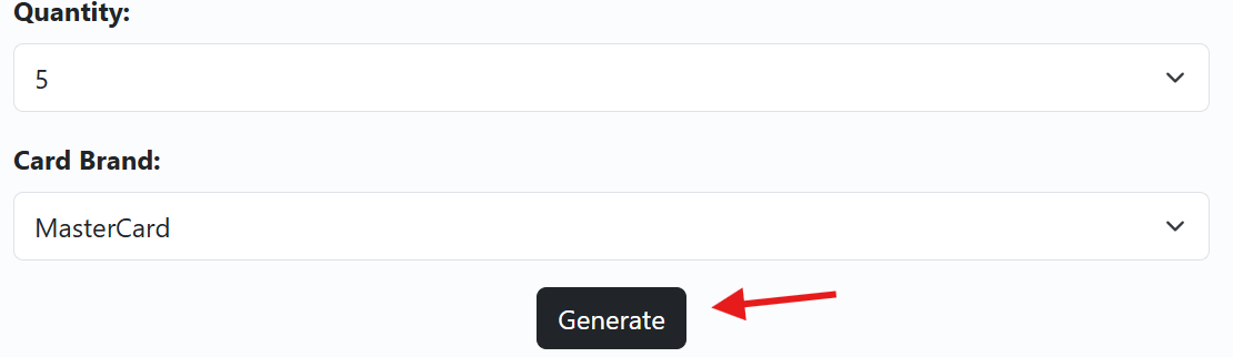 Credit Card Generator Tool